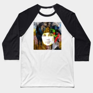 Marina Tsvetaeva Poet Author Portrait Collage Baseball T-Shirt